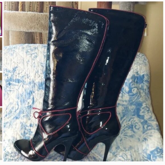 NEW Betsey Johnson VINTAGE KNEE HIGH BOOTS - Picture 9 of 15